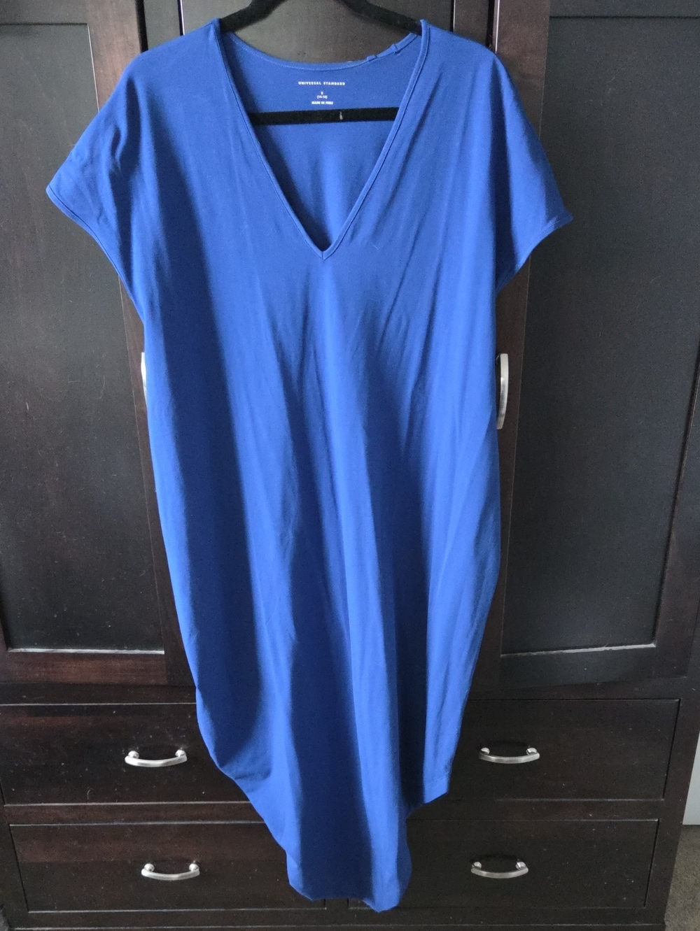 Universal Standard Iconic Geneva V-Neck Asymmetric Dress Lapis Blue Sz S (14-16)
